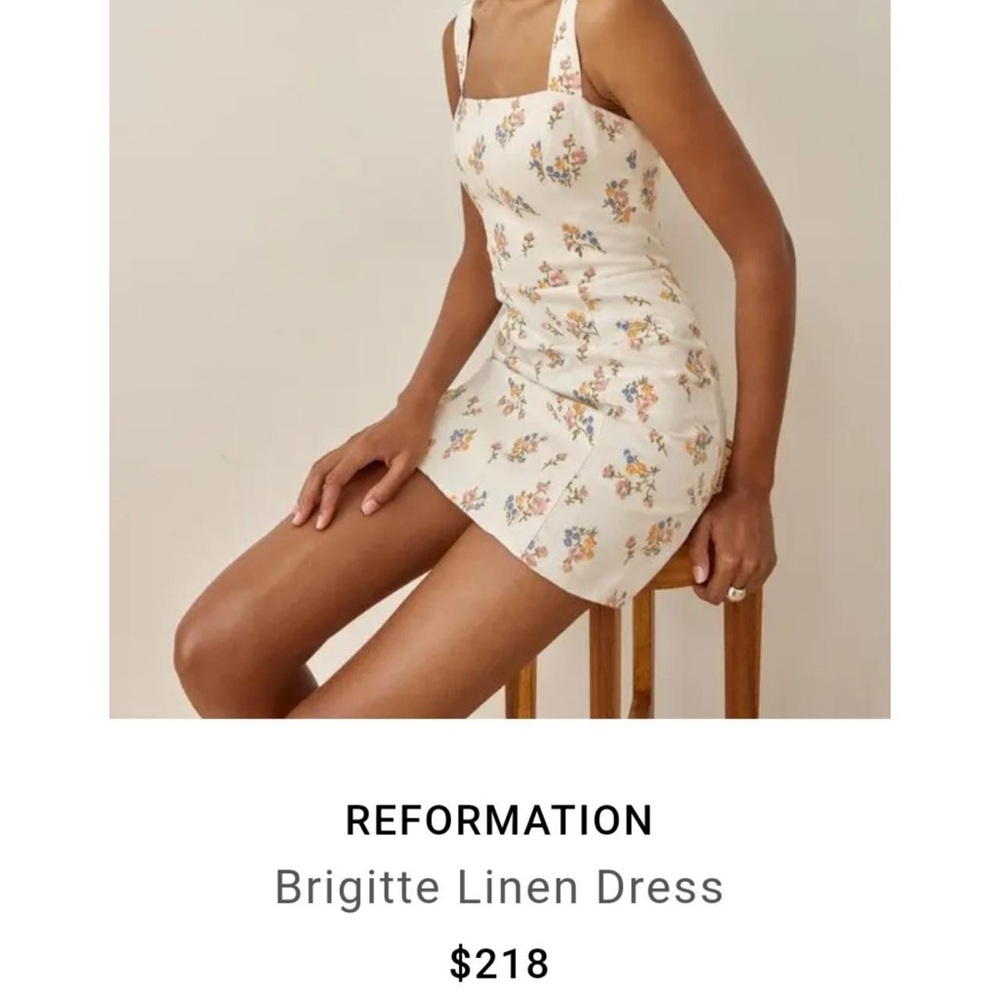 NWT Reformation Brigitte Linen Dress in Gala size 2